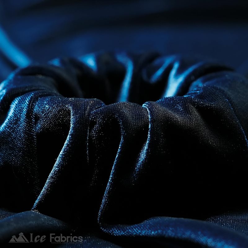 Ice Fabrics Stretch Velvet Fabric Soft and Smooth ICE FABRICS Navy Blue