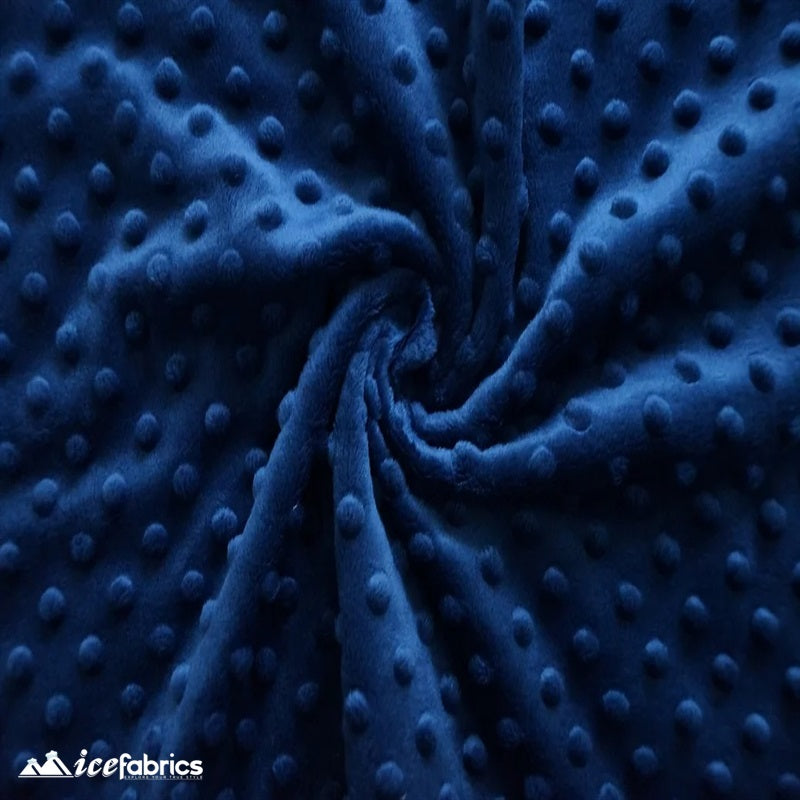 Minky Dot Fabric Blanket Fabric ICE FABRICS Navy Blue