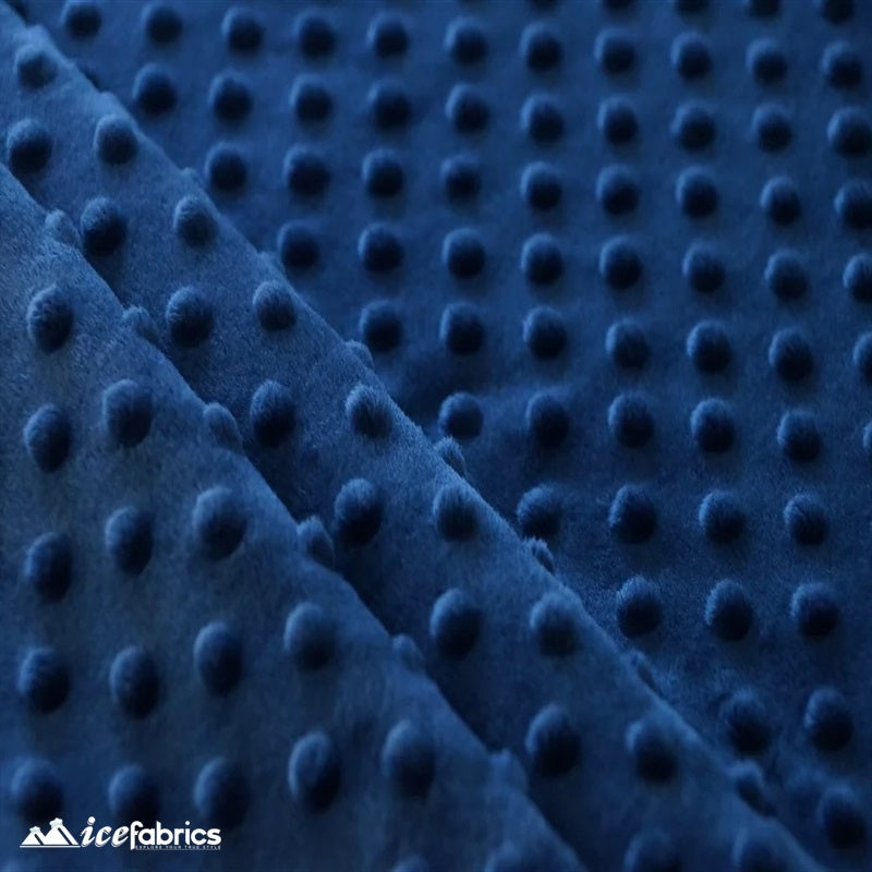 Minky Dot Fabric Blanket Fabric ICE FABRICS Navy Blue