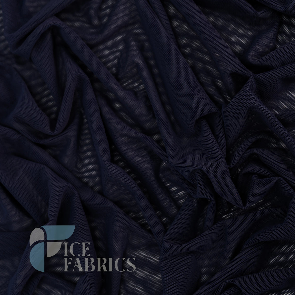 Navy Blue Flex Power Mesh 4 Way Stretch Nylon Fabric