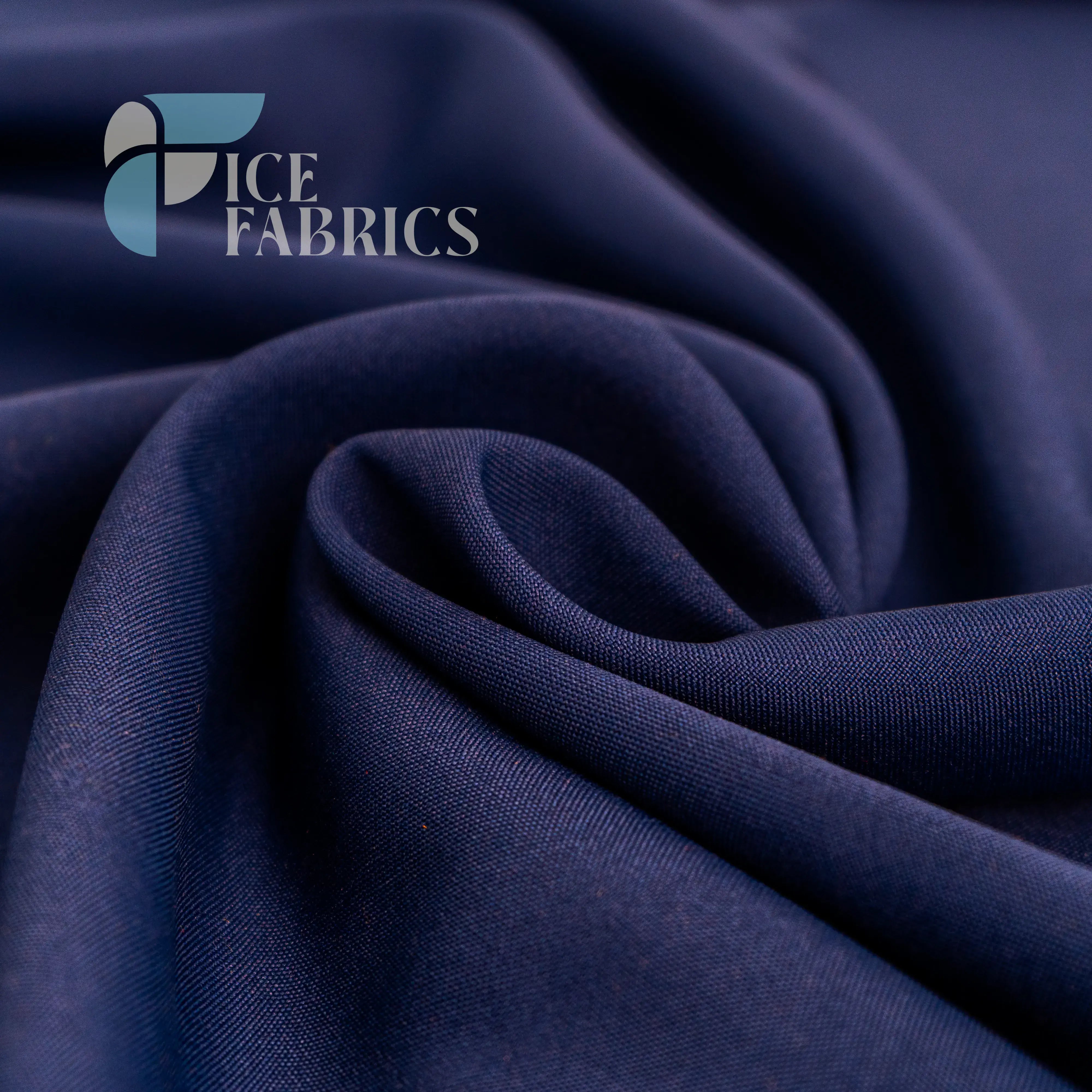 Navy Blue Solid Poly Poplin Fabric By The Yard