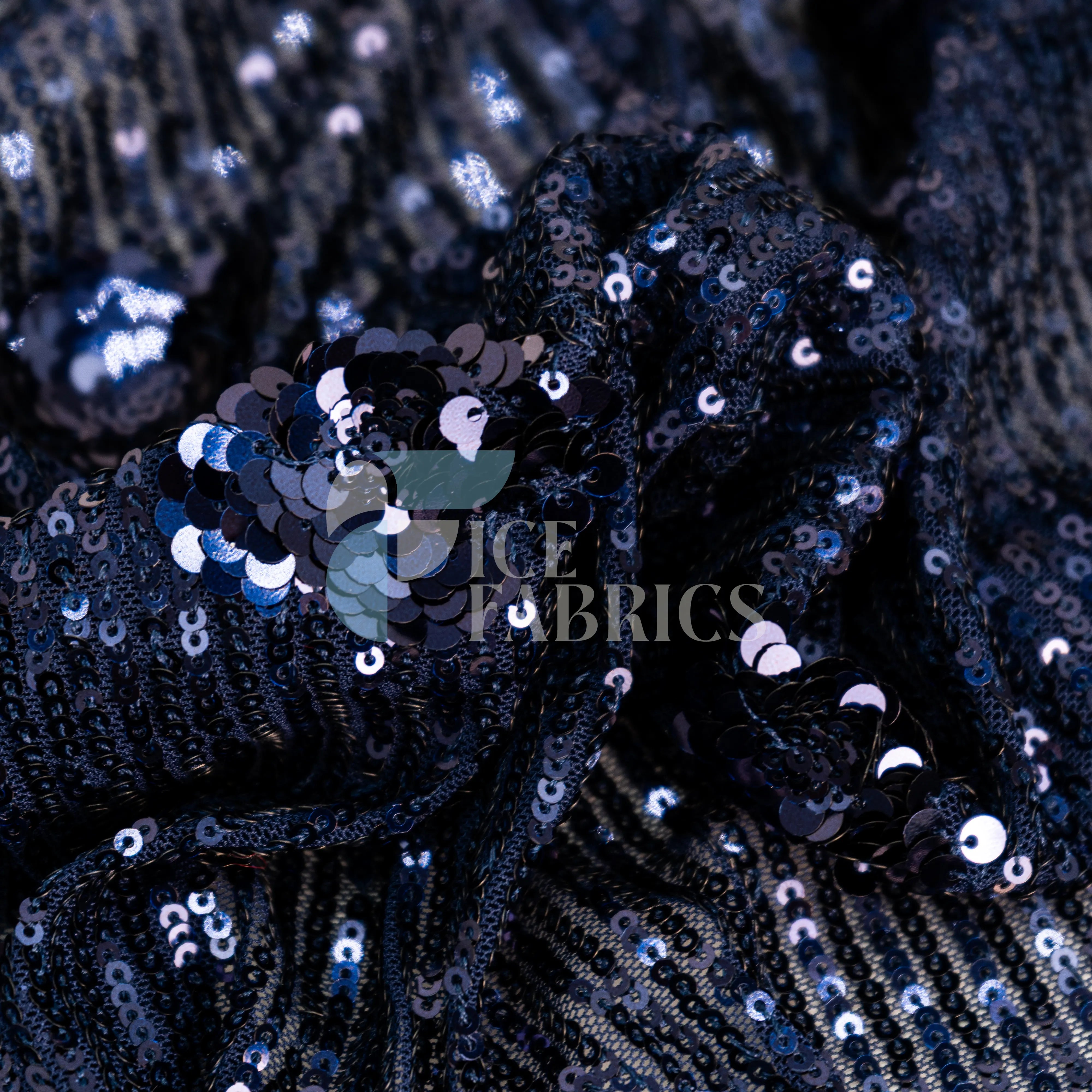 Celeste 3D Floral Stretch Sequin Fabric