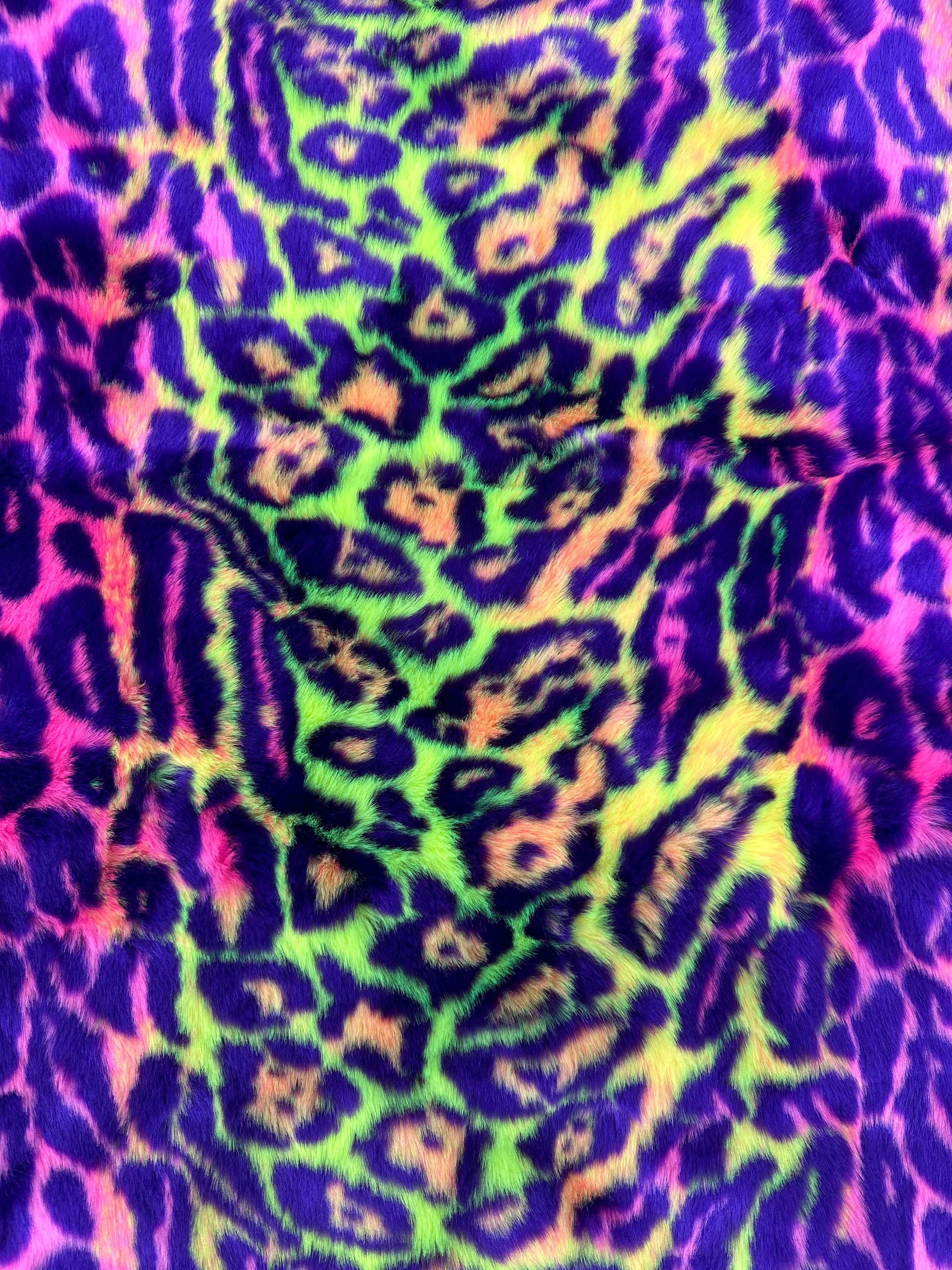Leopard Short Pile Faux Fur Fabric