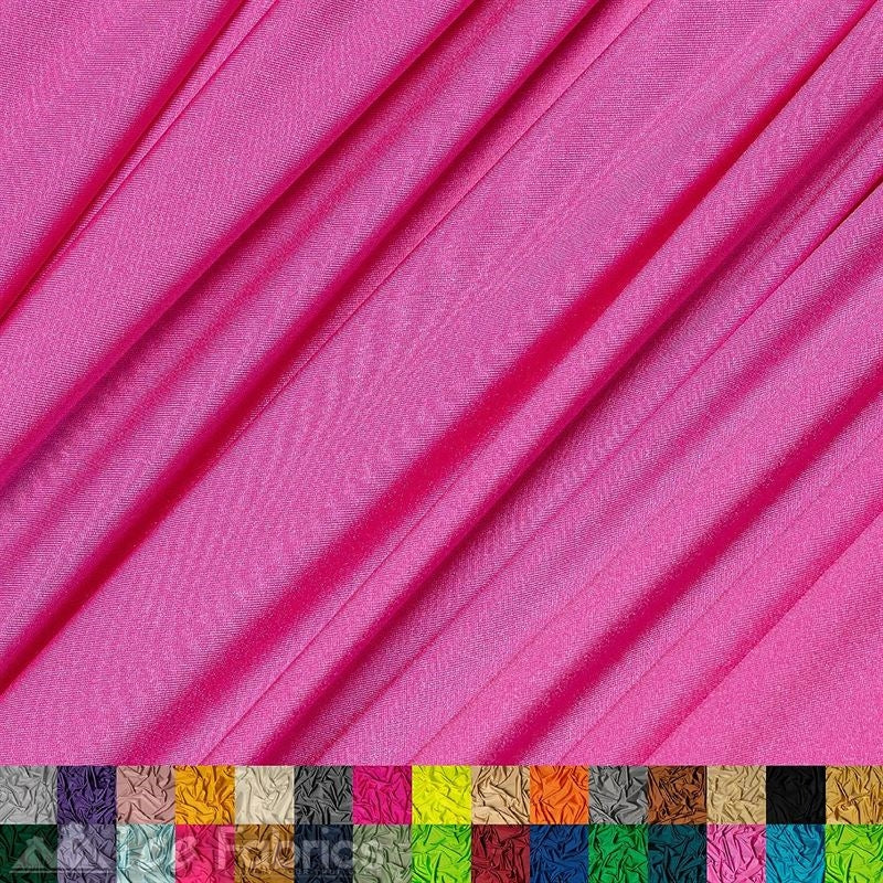 4 Way Stretch Nylon Spandex Fabric By The Roll (20 Yards ) ICE FABRICS |Neon Bubble Gum