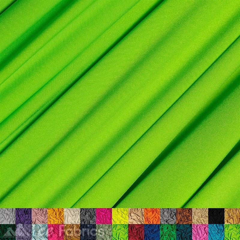 4 Way Stretch Nylon Spandex Fabric By The Roll (20 Yards ) ICE FABRICS |Neon Green