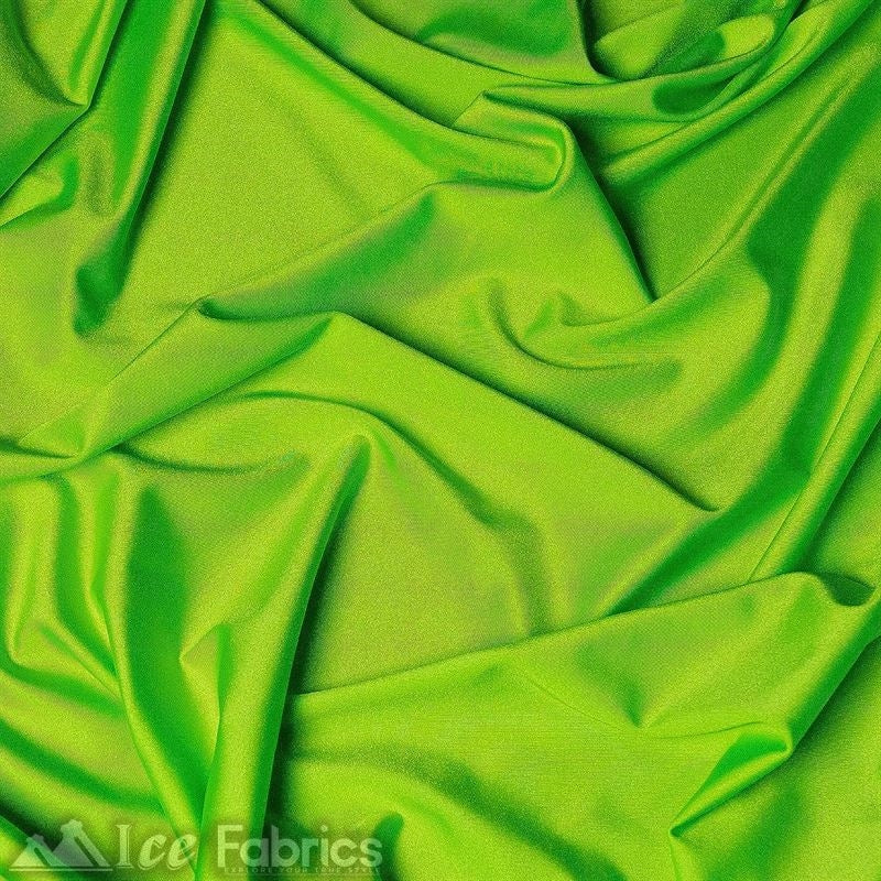 4 Way Stretch Nylon Spandex Fabric By The Roll (20 Yards ) ICE FABRICS |Neon Green