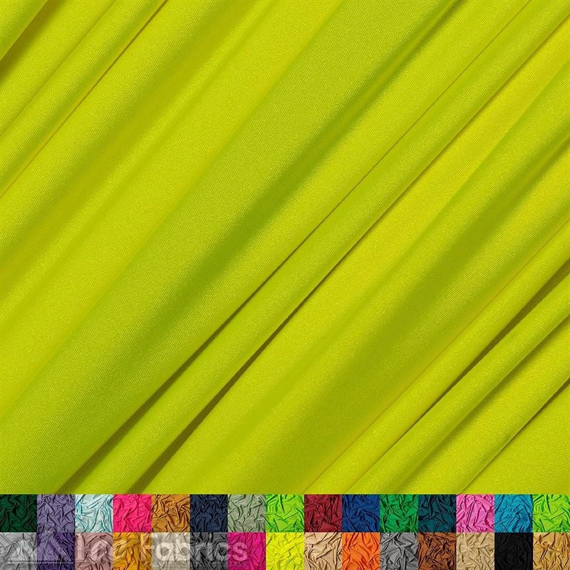 4 Way Stretch Nylon Spandex Fabric By The Roll (20 Yards ) ICE FABRICS |Neon Yellow