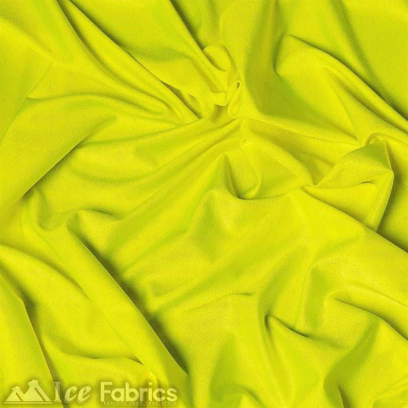 4 Way Stretch Nylon Spandex Fabric By The Roll (20 Yards ) ICE FABRICS |Neon Yellow