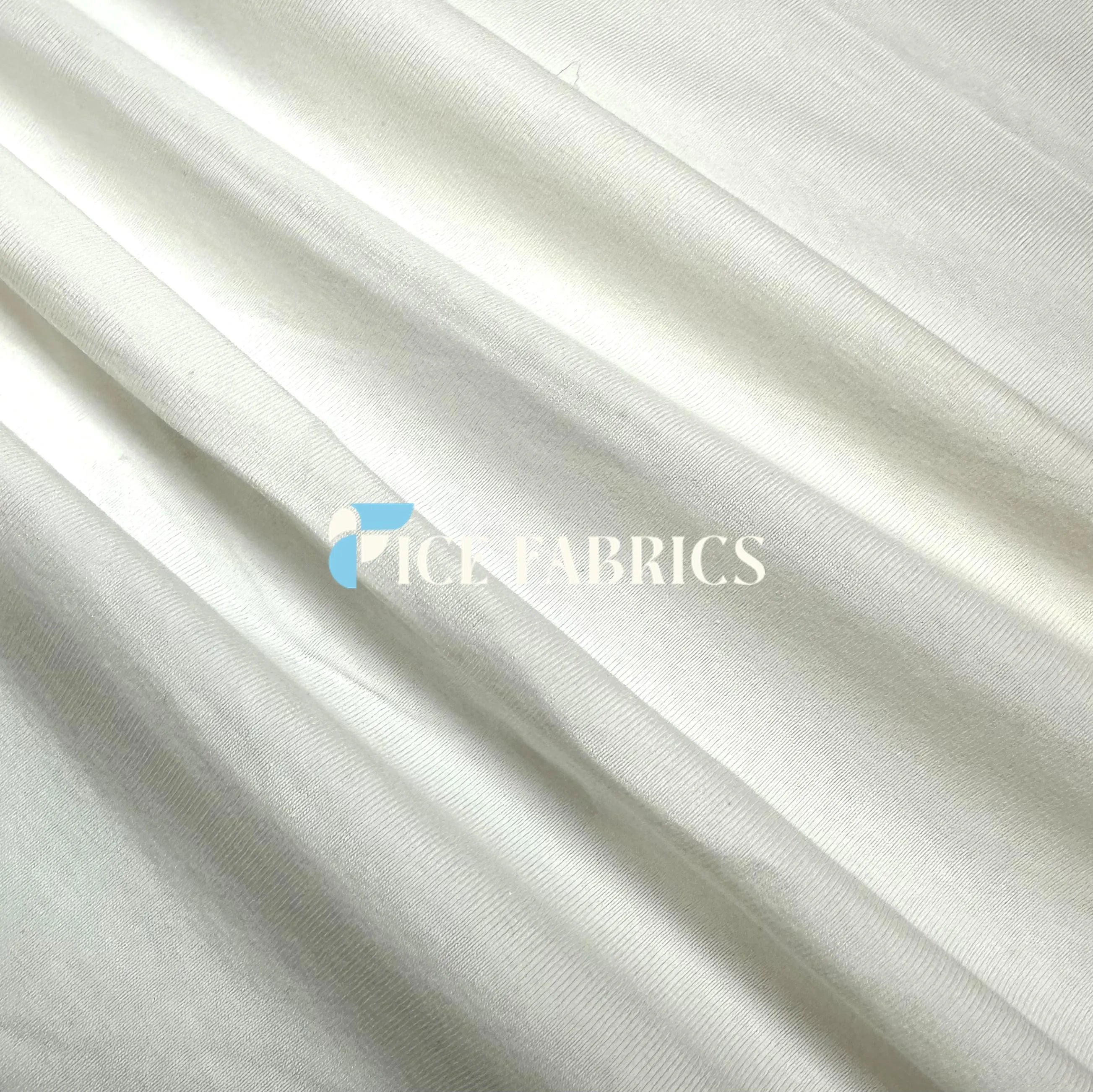 Off White 4 Way Stretch Cotton Spandex Fabric By The Yard