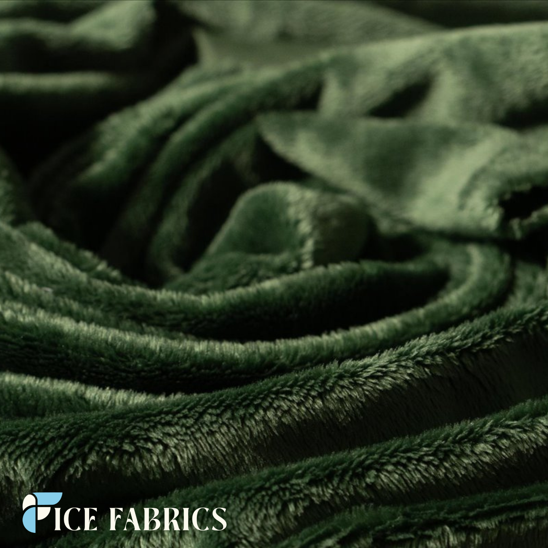 Olive Solid Minky Fabric by The Yard