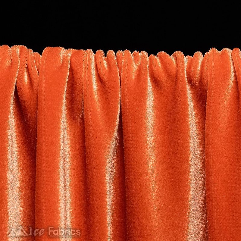 Ice Fabrics Stretch Velvet Fabric Soft and Smooth ICE FABRICS Orange