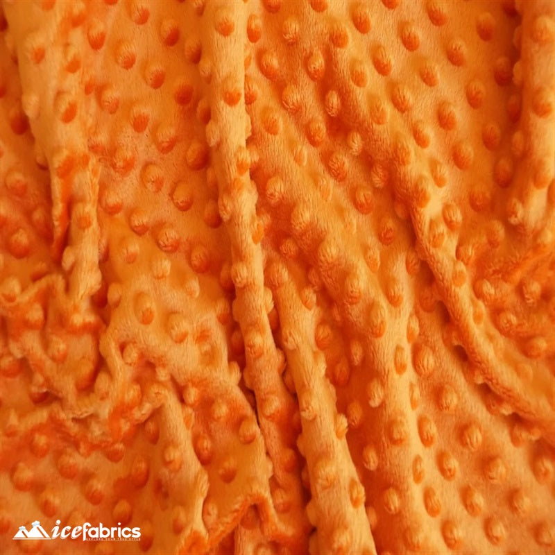 Minky Dot Fabric Blanket Fabric ICE FABRICS Orange
