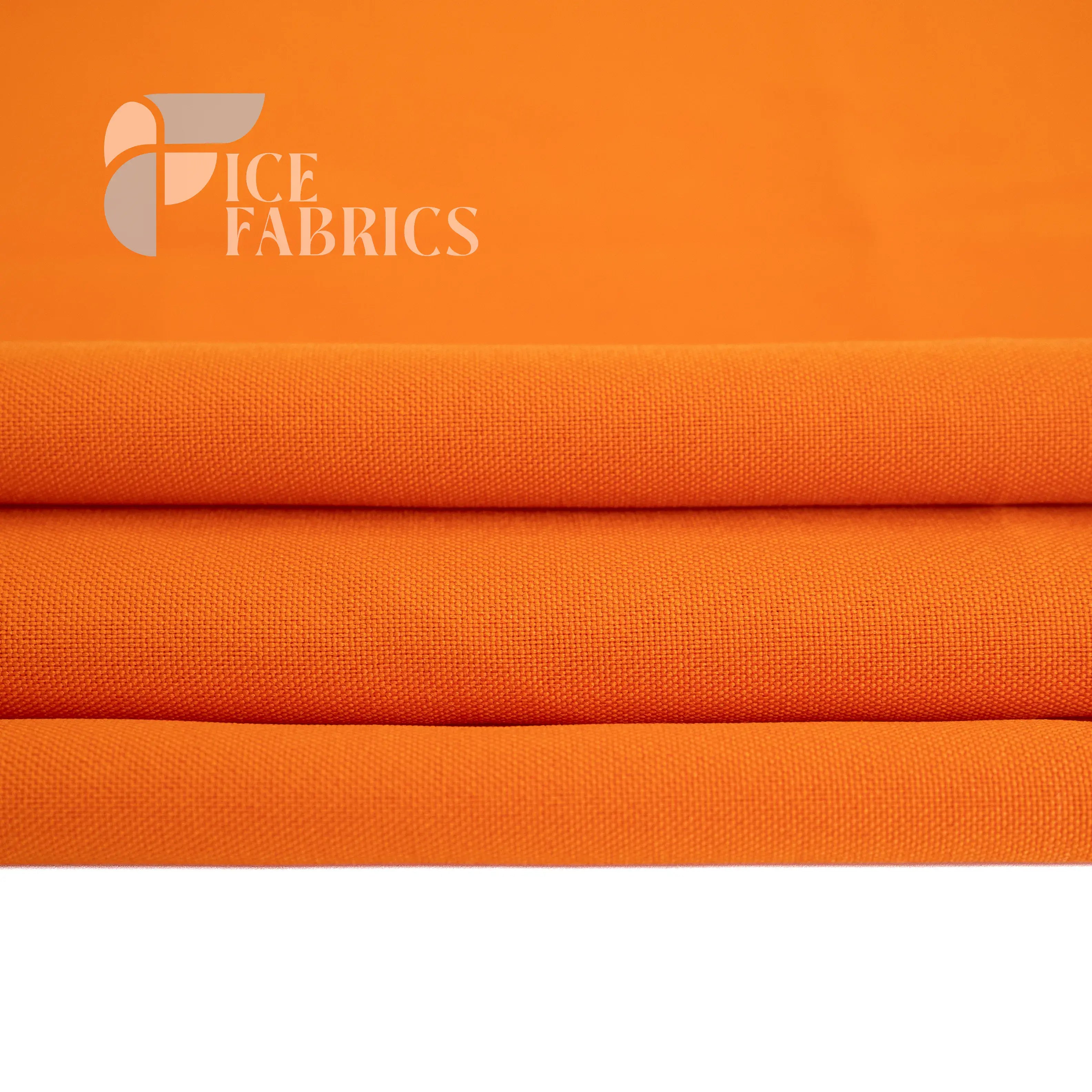 Orange Solid Poly Poplin Fabric By The Yard