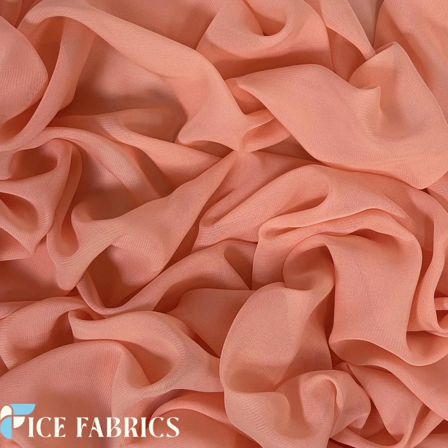 Peach Mia Chiffon Fabric / 60’’ Wide Soft chiffon Sheer Fabric