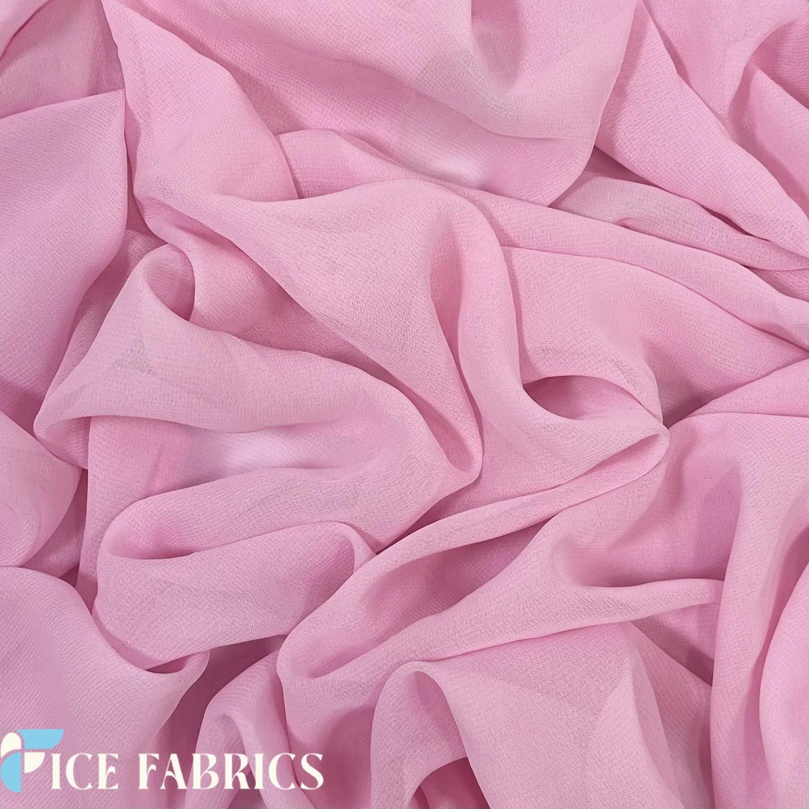 Pink Mia Chiffon Fabric / 60’’ Wide Soft chiffon Sheer Fabric