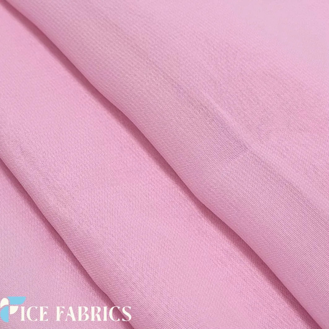 Pink Mia Chiffon Fabric / 60’’ Wide Soft chiffon Sheer Fabric