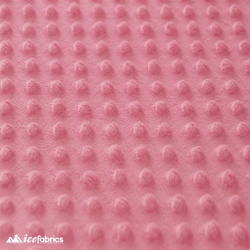 Minky Dot Fabric Blanket Fabric ICE FABRICS Pink