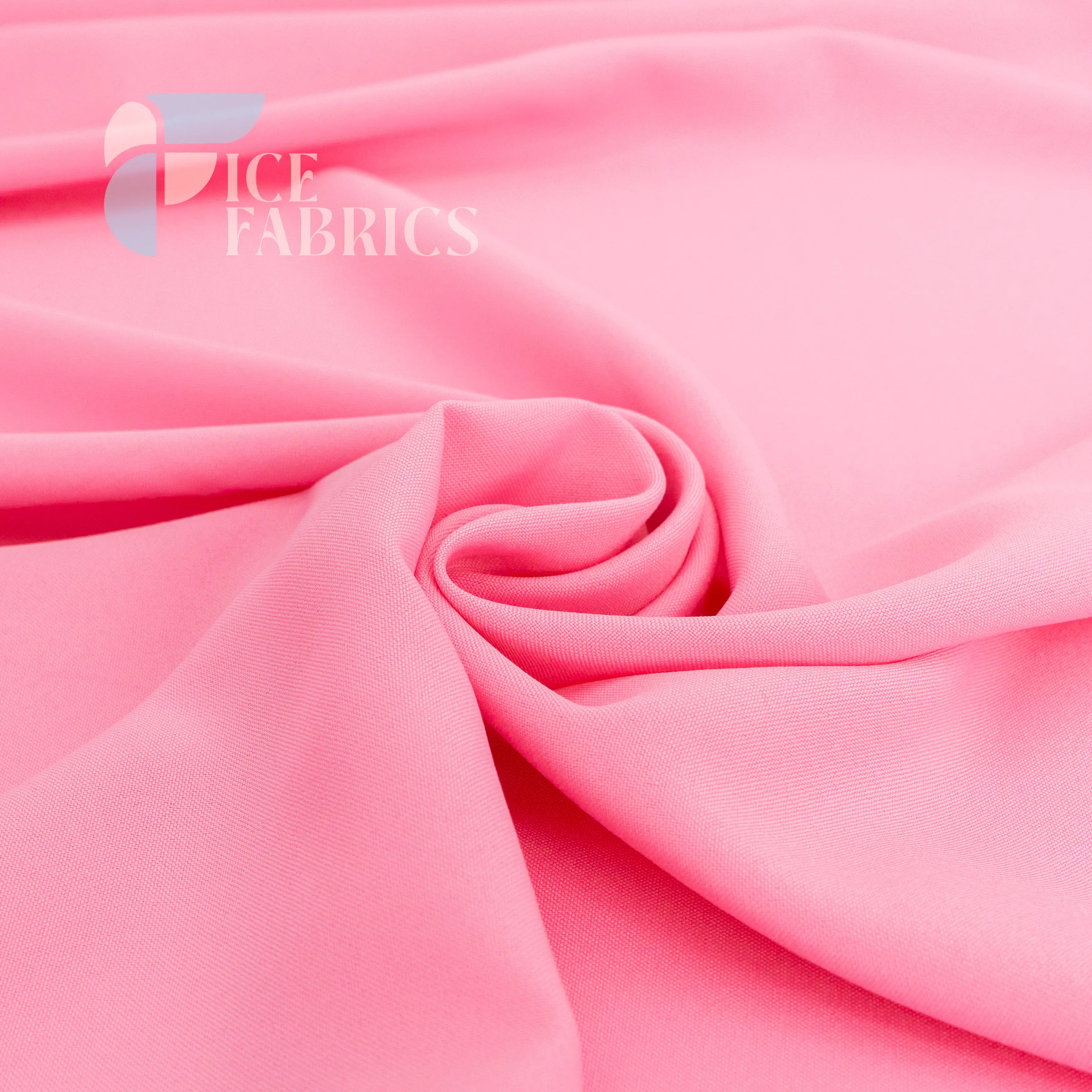 Pink Solid Poly Poplin Fabric By The Yard
