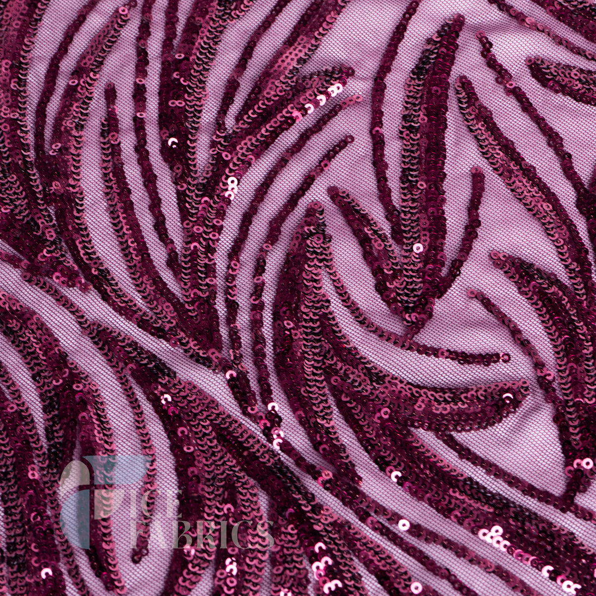 Flame 4 Way Stretch Sequin Spandex Fabric