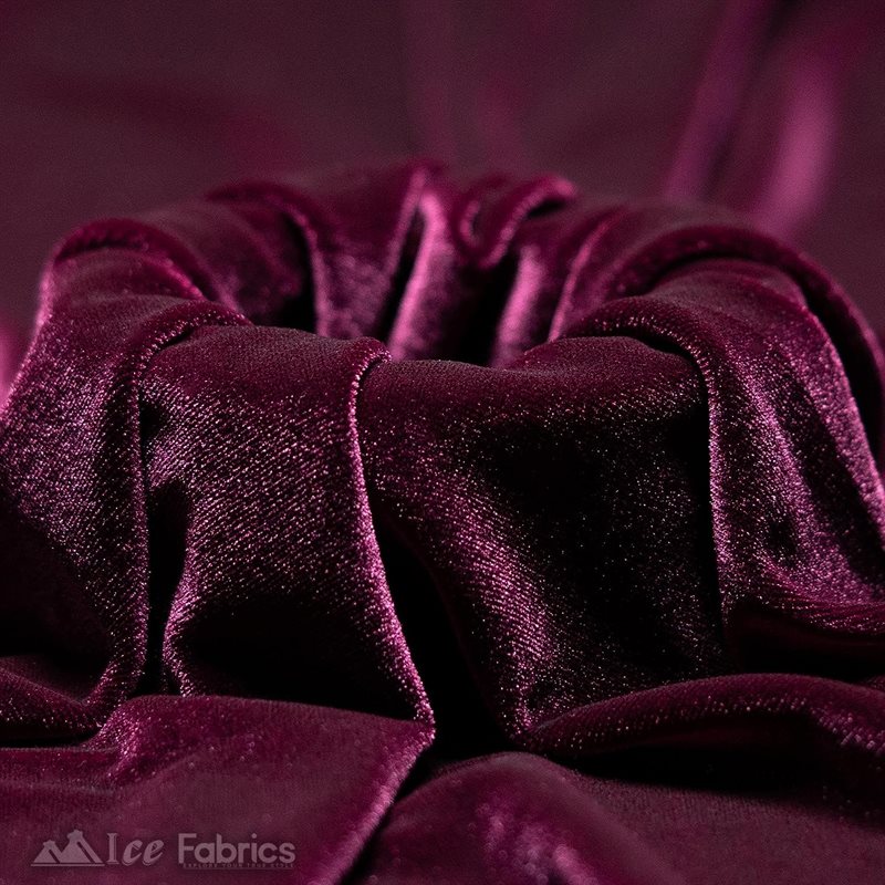 Ice Fabrics Stretch Velvet Fabric Soft and Smooth ICE FABRICS Plum