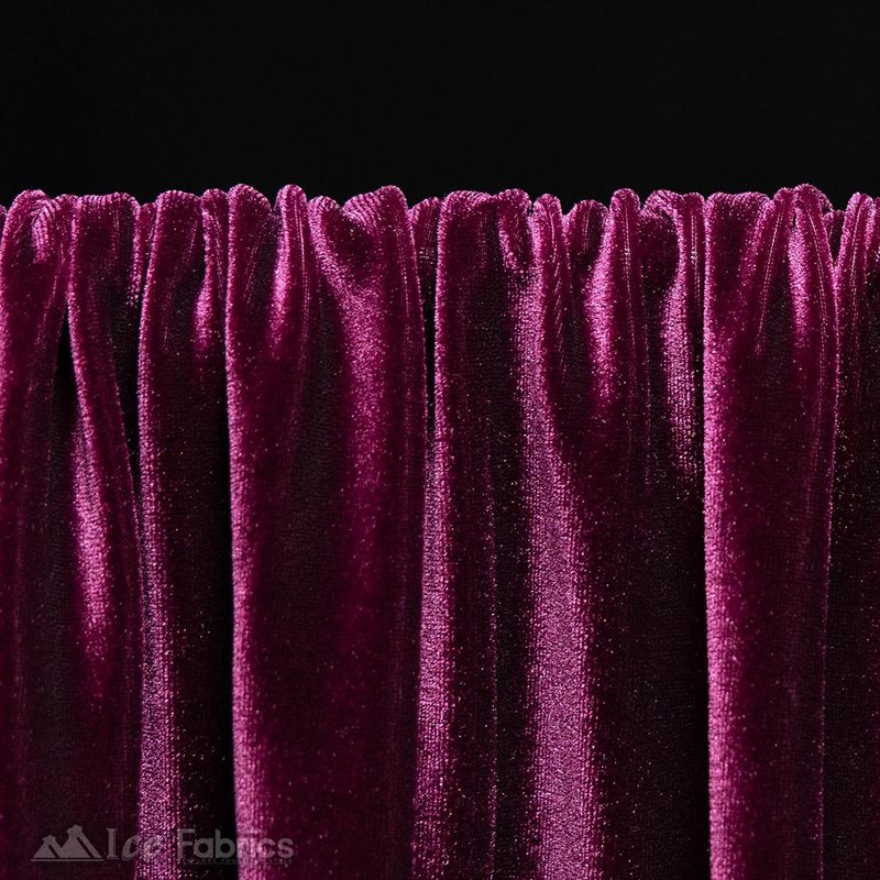 Ice Fabrics Stretch Velvet Fabric Soft and Smooth ICE FABRICS Plum