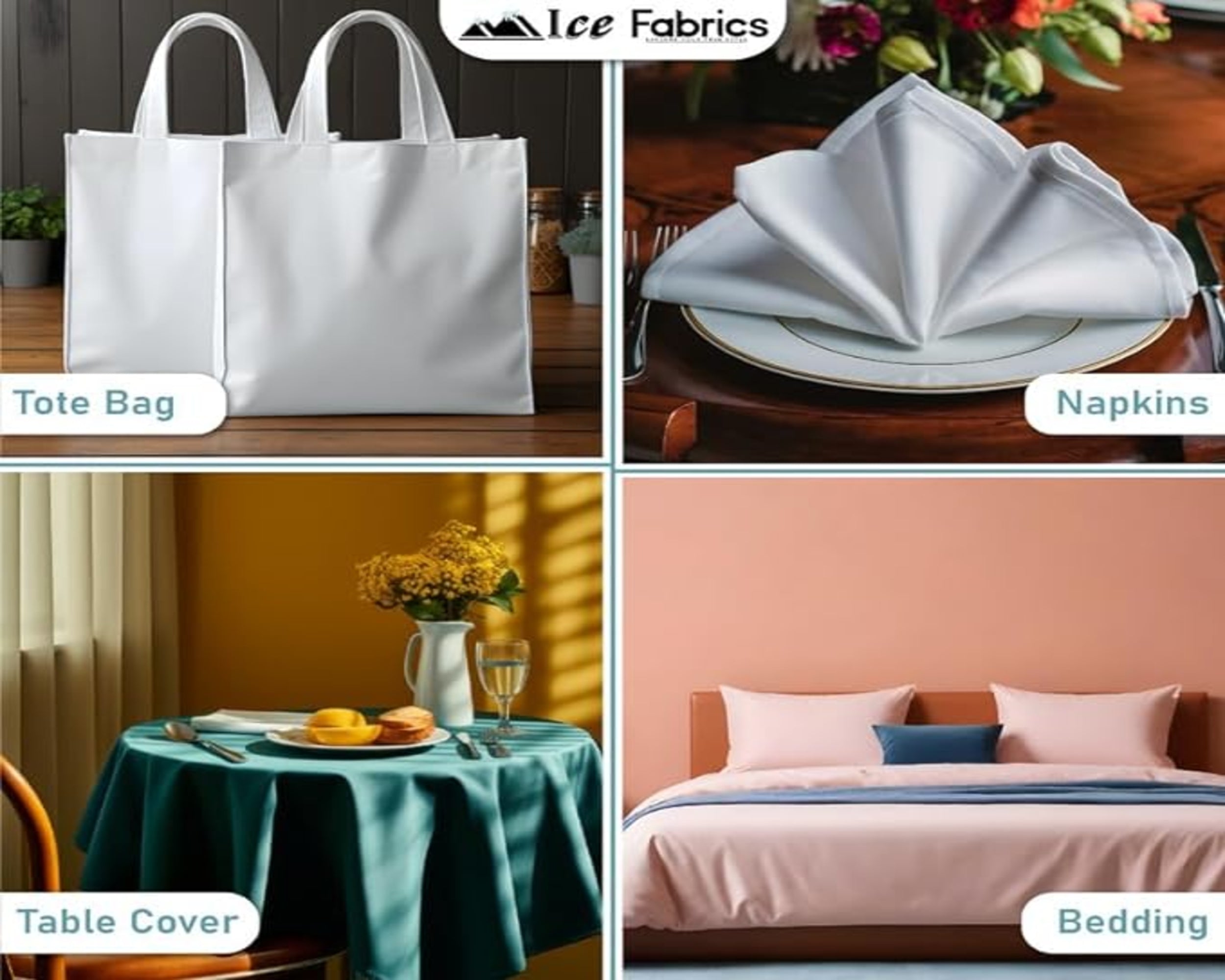 White Broadcloth Polyester Cotton Fabric | Poly Cotton Fabric