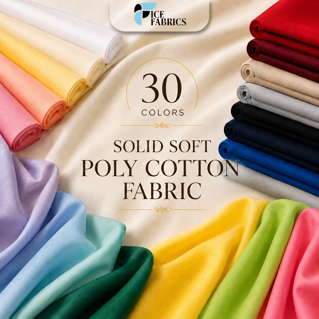 Poly Cotton Broadcloth Fabric By The Yard