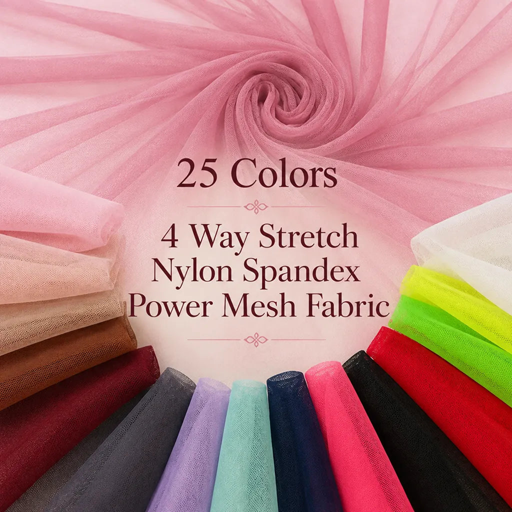 4 Way Stretch Nylon Spandex Power Mesh Fabric