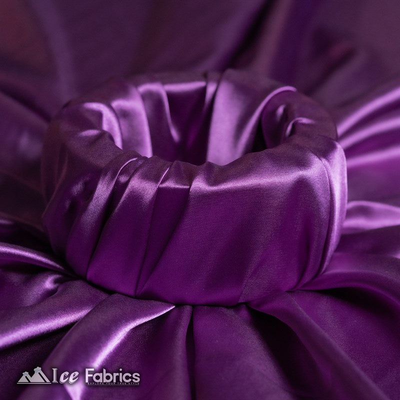 Silky Charmeuse Stretch Satin Fabric Fashion Fabric Purple