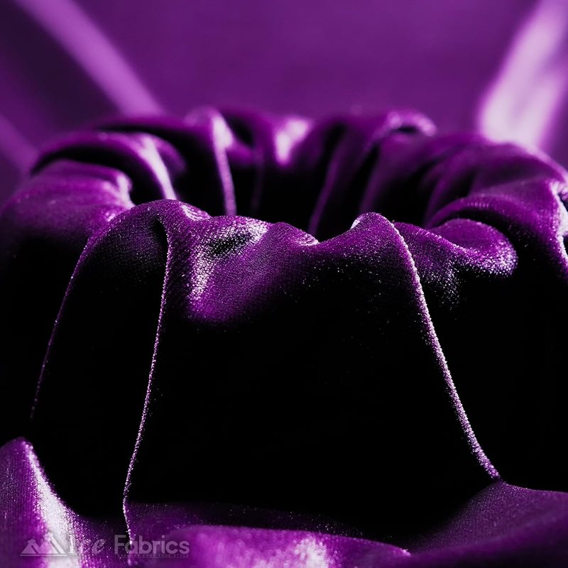 Ice Fabrics Stretch Velvet Fabric Soft and Smooth ICE FABRICS Purple