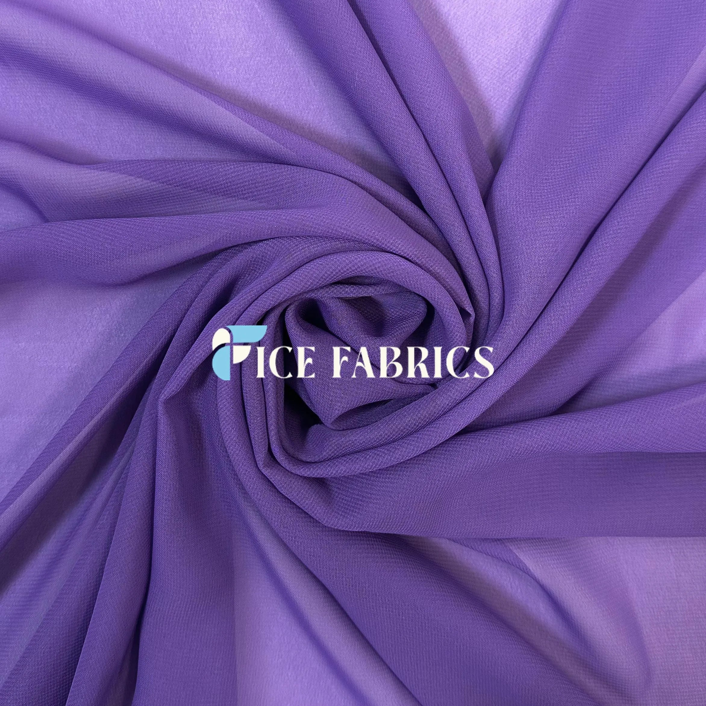 Purple Mia Chiffon Fabric / 60’’ Wide Soft chiffon Sheer Fabric