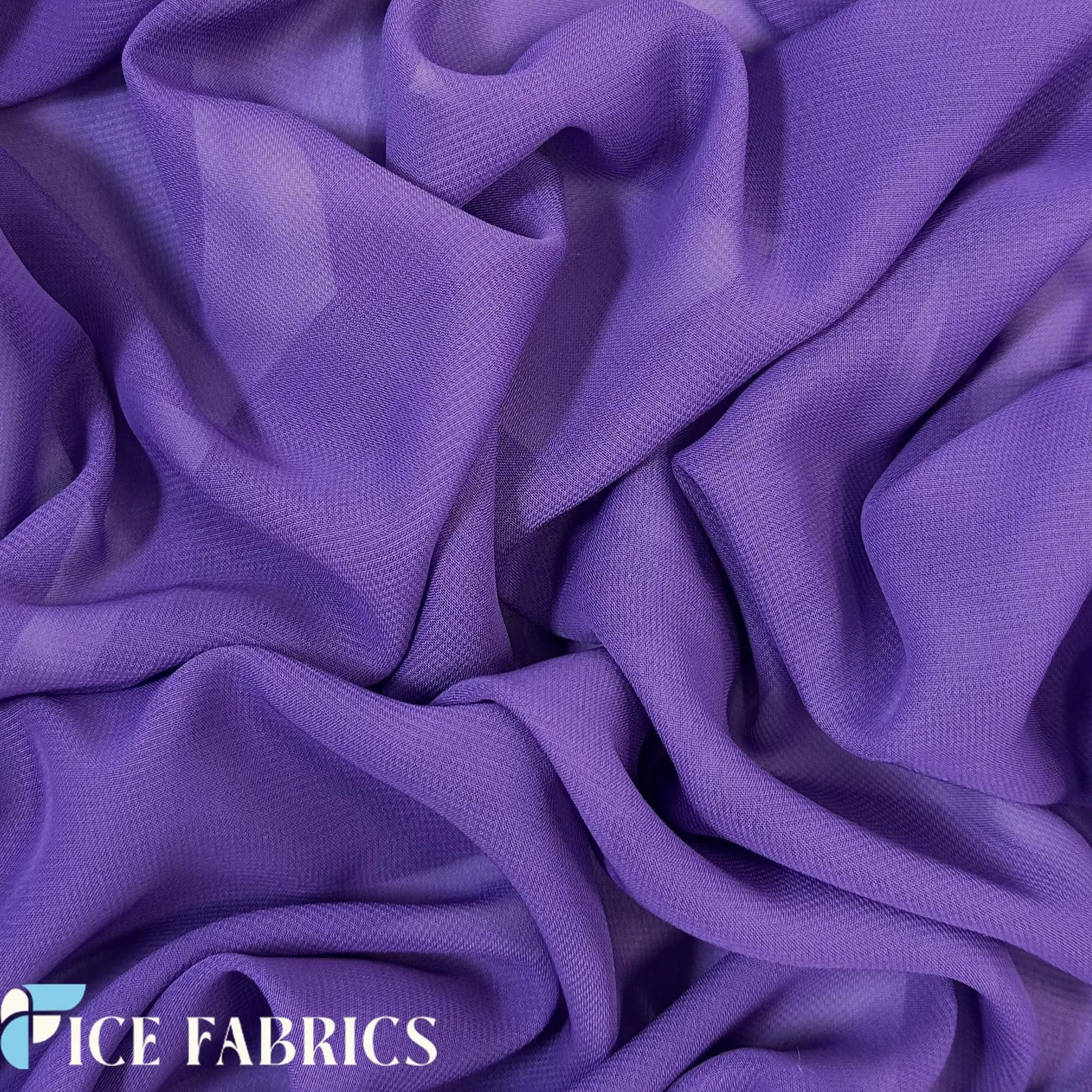 Purple Mia Chiffon Fabric / 60’’ Wide Soft chiffon Sheer Fabric