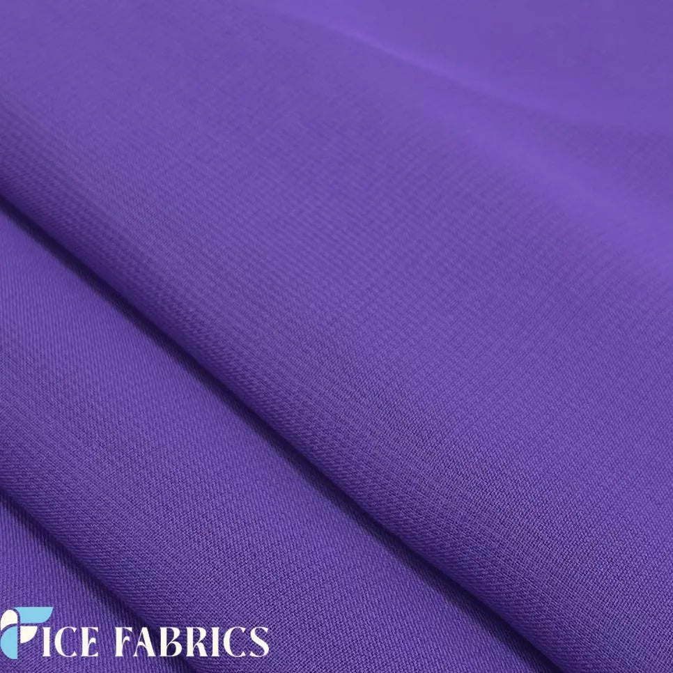 Purple Mia Chiffon Fabric / 60’’ Wide Soft chiffon Sheer Fabric