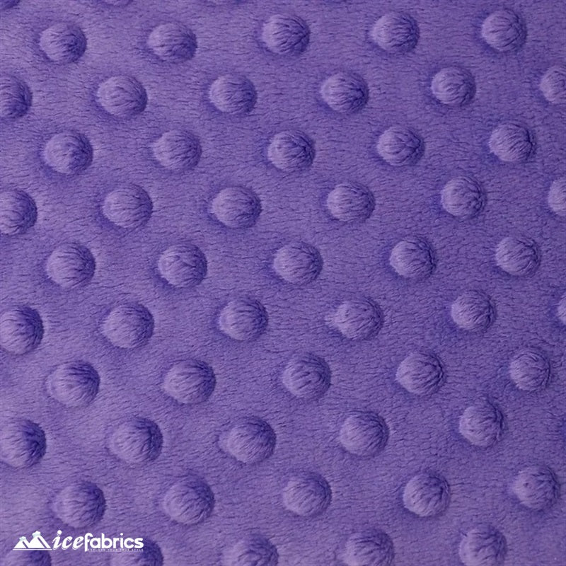 Minky Dot Fabric Blanket Fabric ICE FABRICS Purple