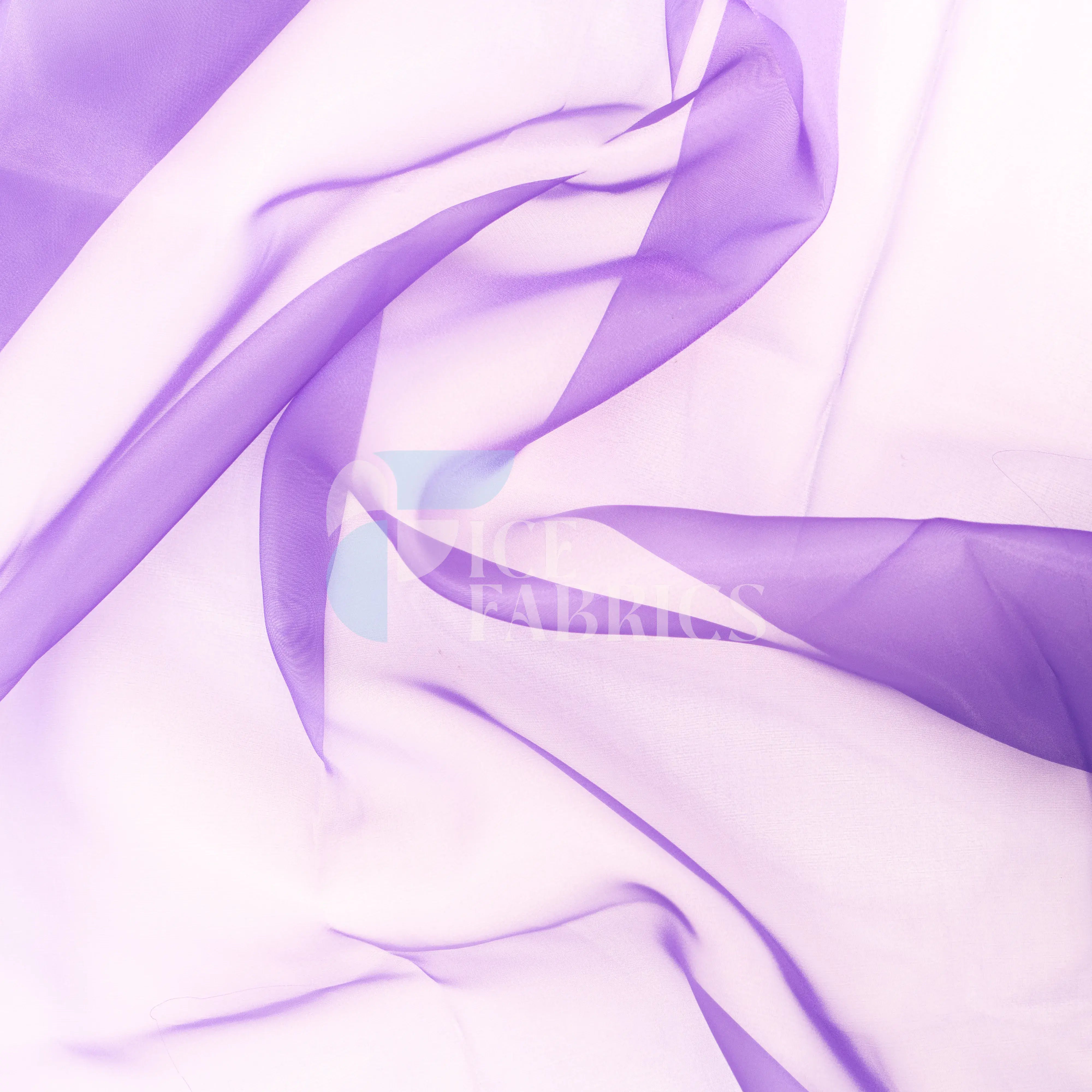 Purple Crystal Sheer Organza Fabric By The Yard