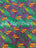 Purple Leaf Print Poly Cotton Fabric By The Yard