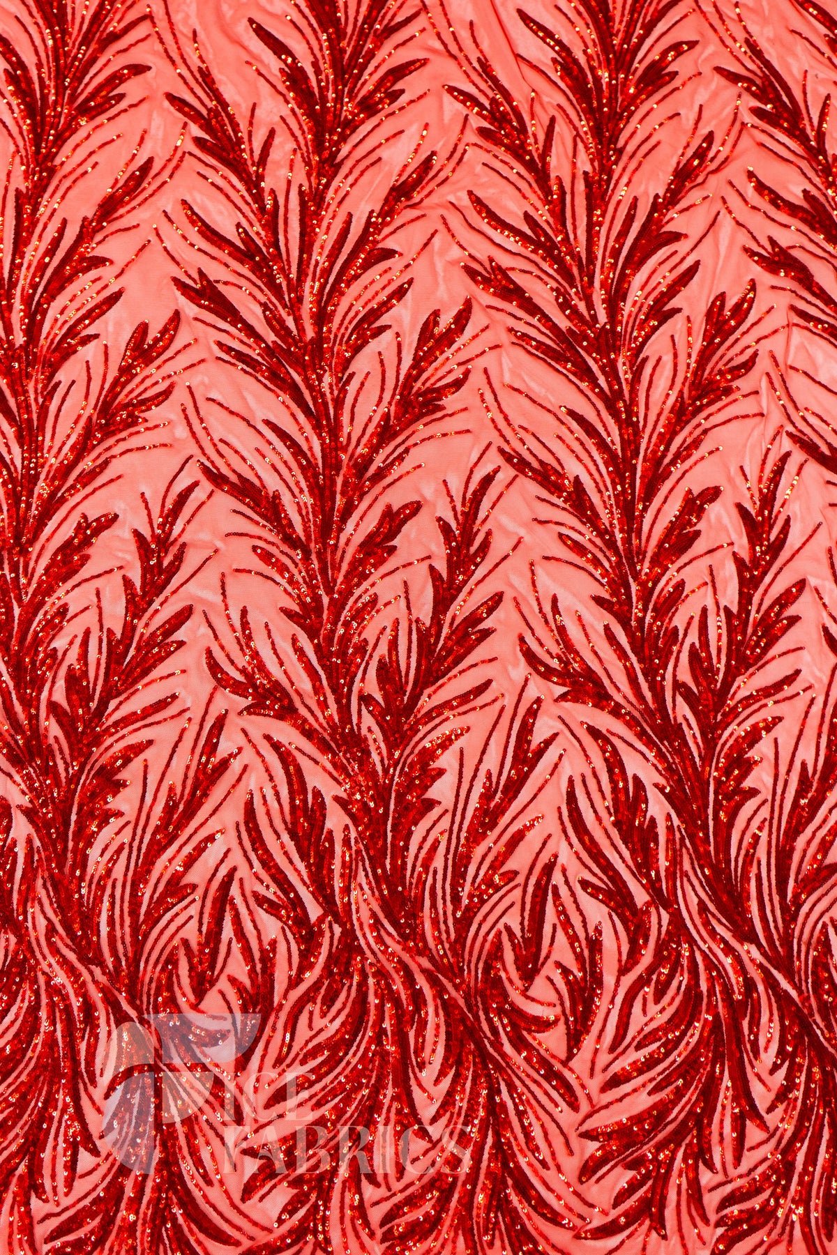 Flame 4 Way Stretch Sequin Spandex Fabric