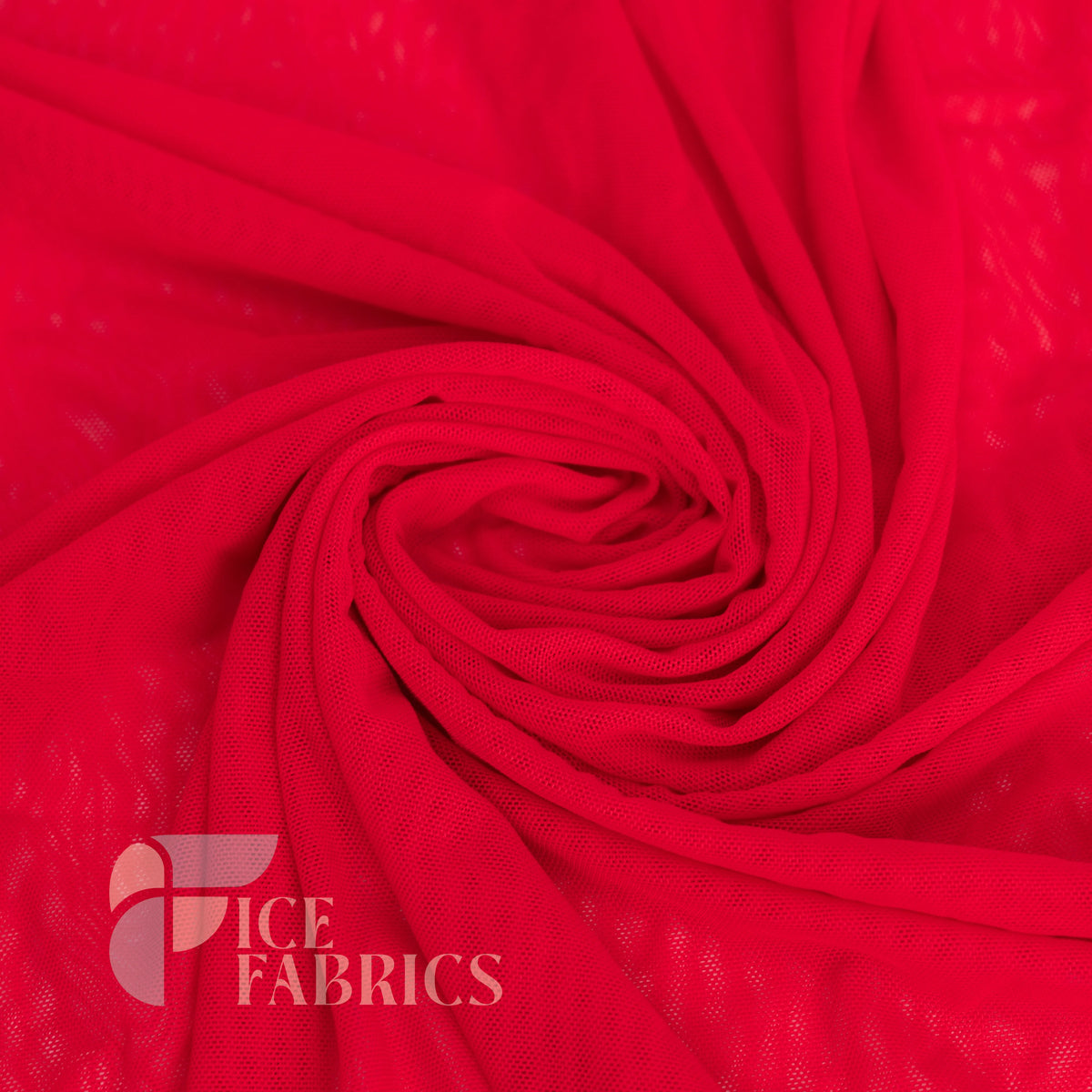 Red Flex Power Mesh 4 Way Stretch Nylon Fabric