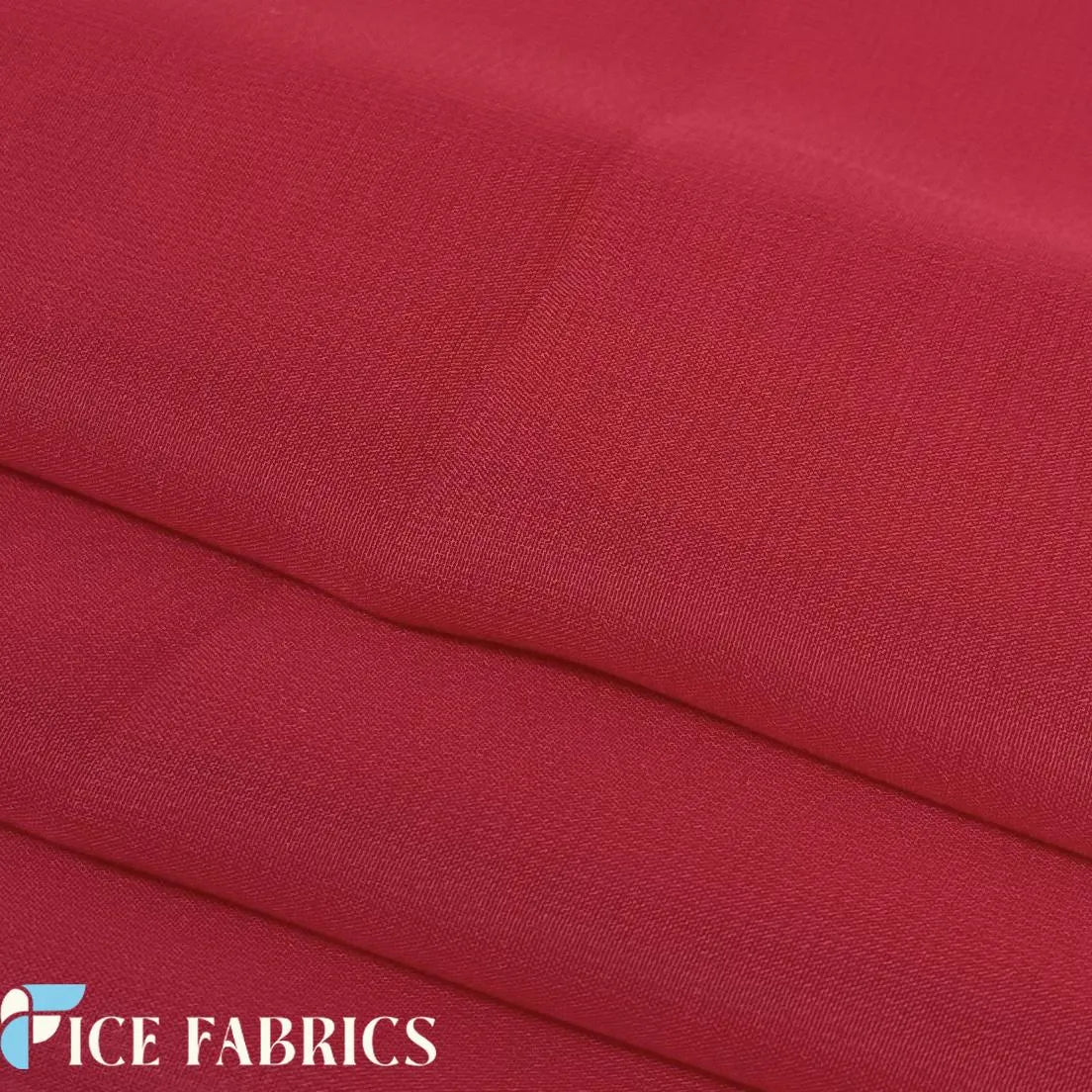 Red Mia Chiffon Fabric / 60’’ Wide Soft chiffon Sheer Fabric