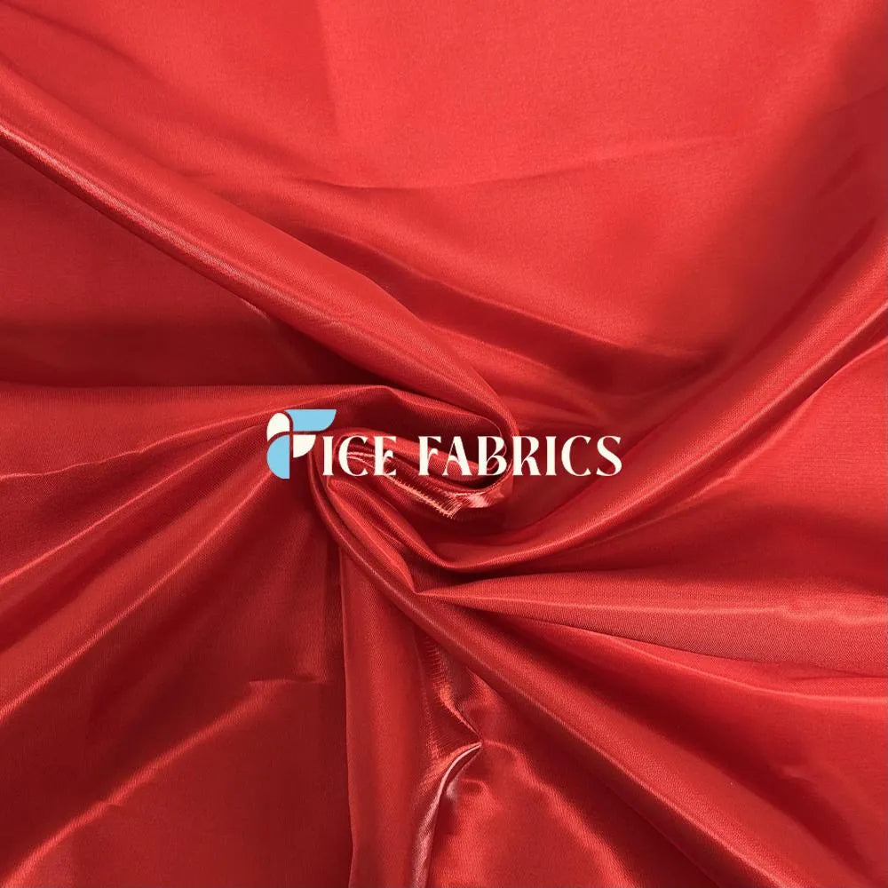 Red Reflective Liquid Crystal Silky Satin Fabric
