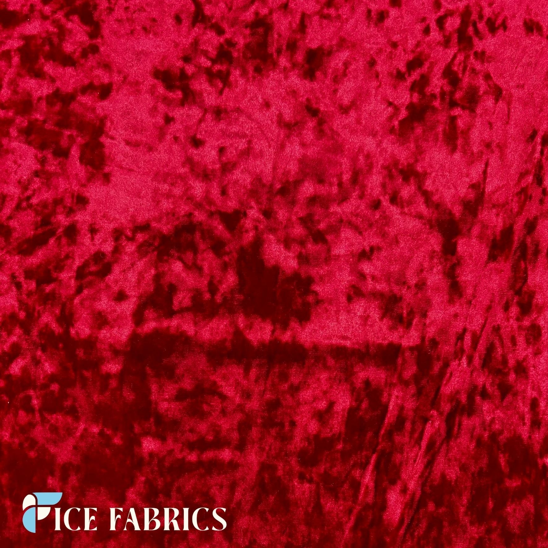 Red Stretch Crushed Velvet Fabric