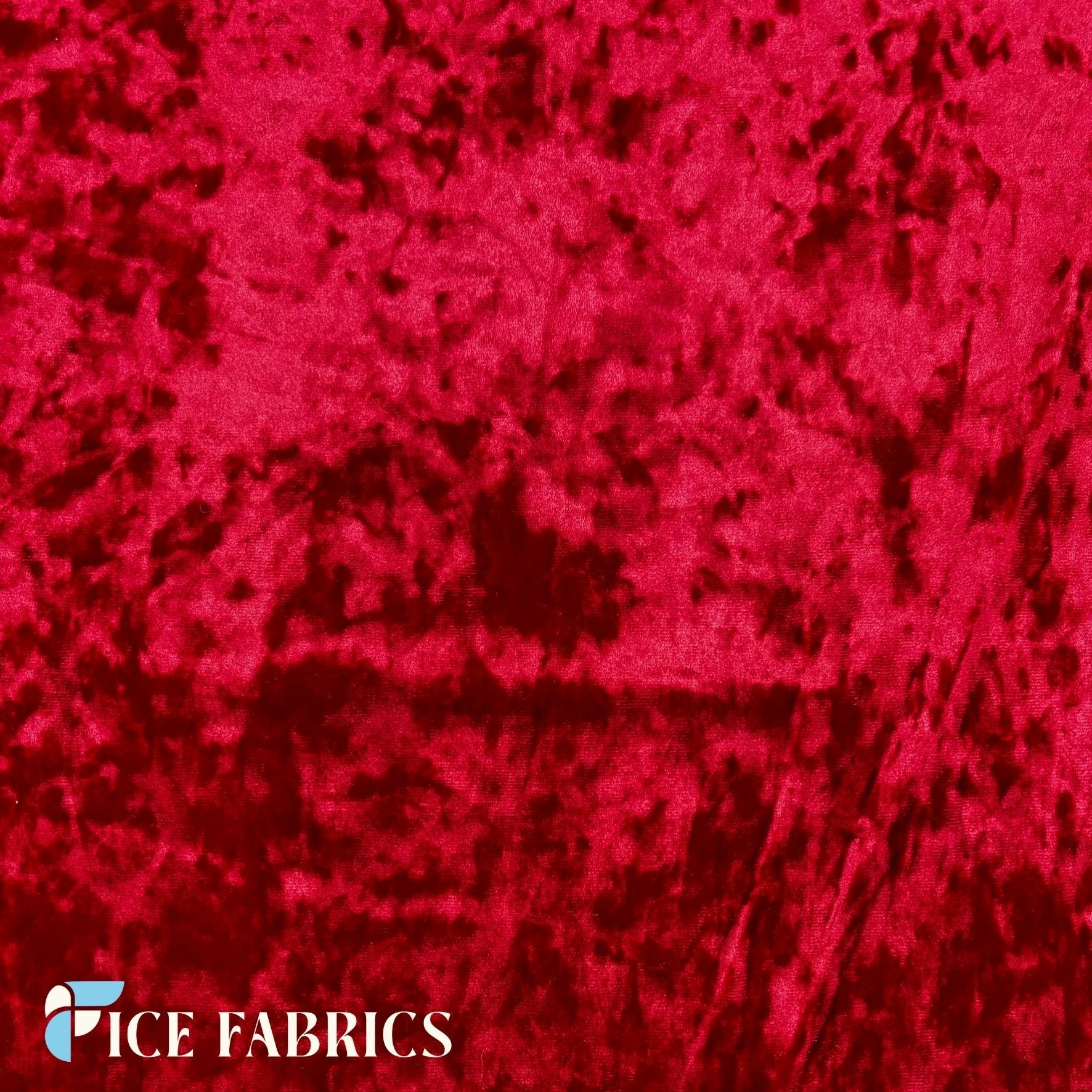 Red Stretch Crushed Velvet Upholstery Fabric