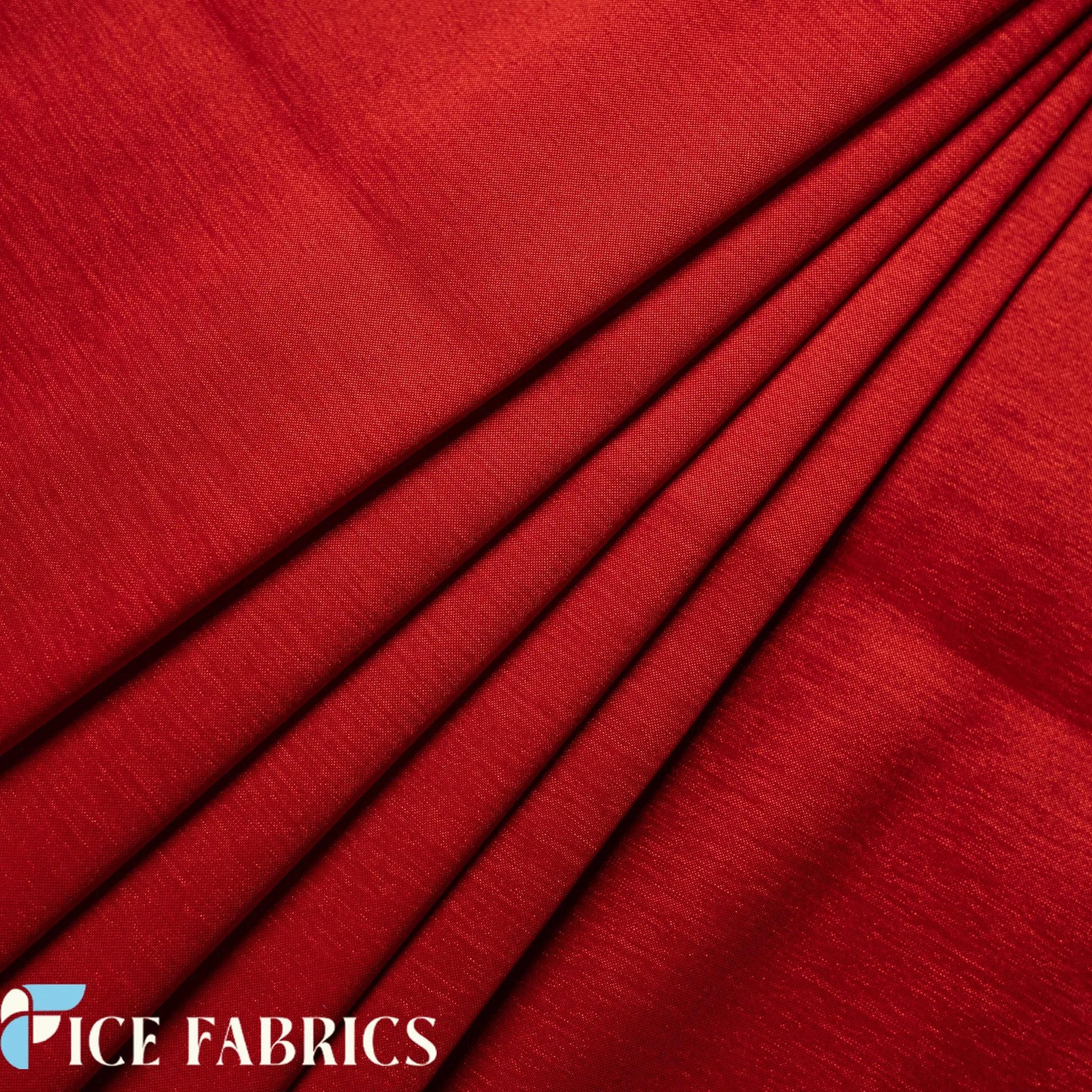 Red Stretch Nylon Spandex Taffeta Fabric by the Yard