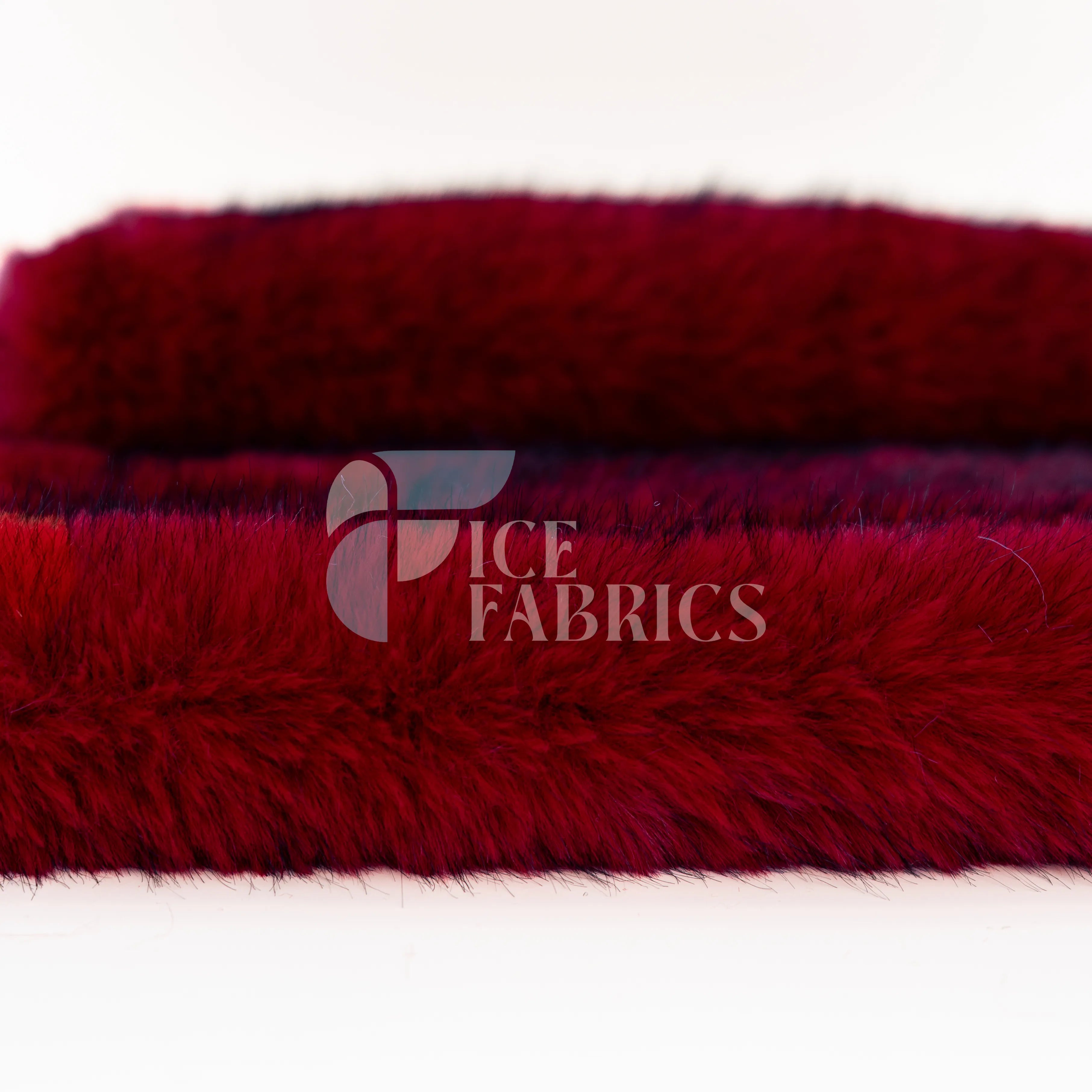 Red Arctic Faux Fur Fabric By The Yard