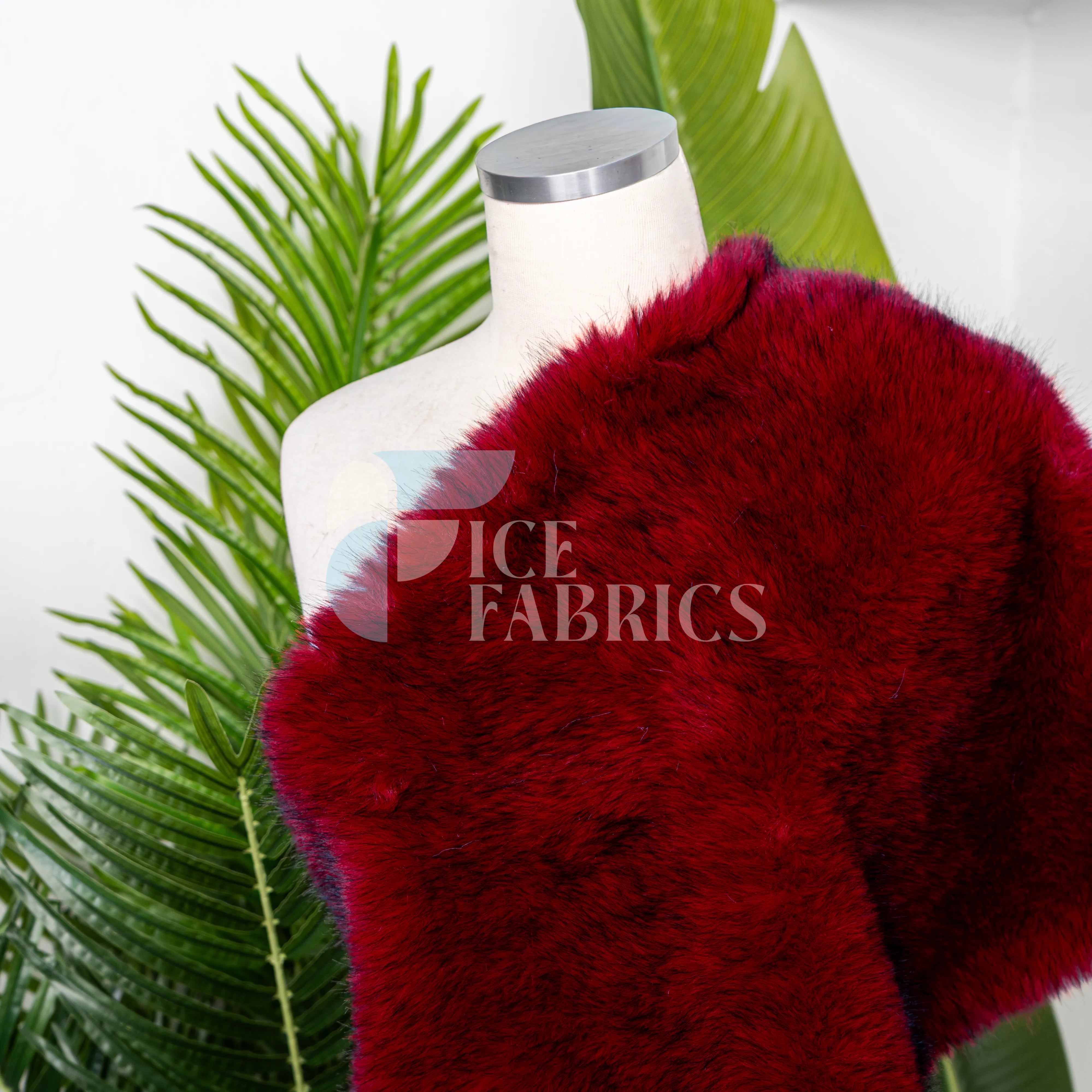 Red Arctic Faux Fur Fabric