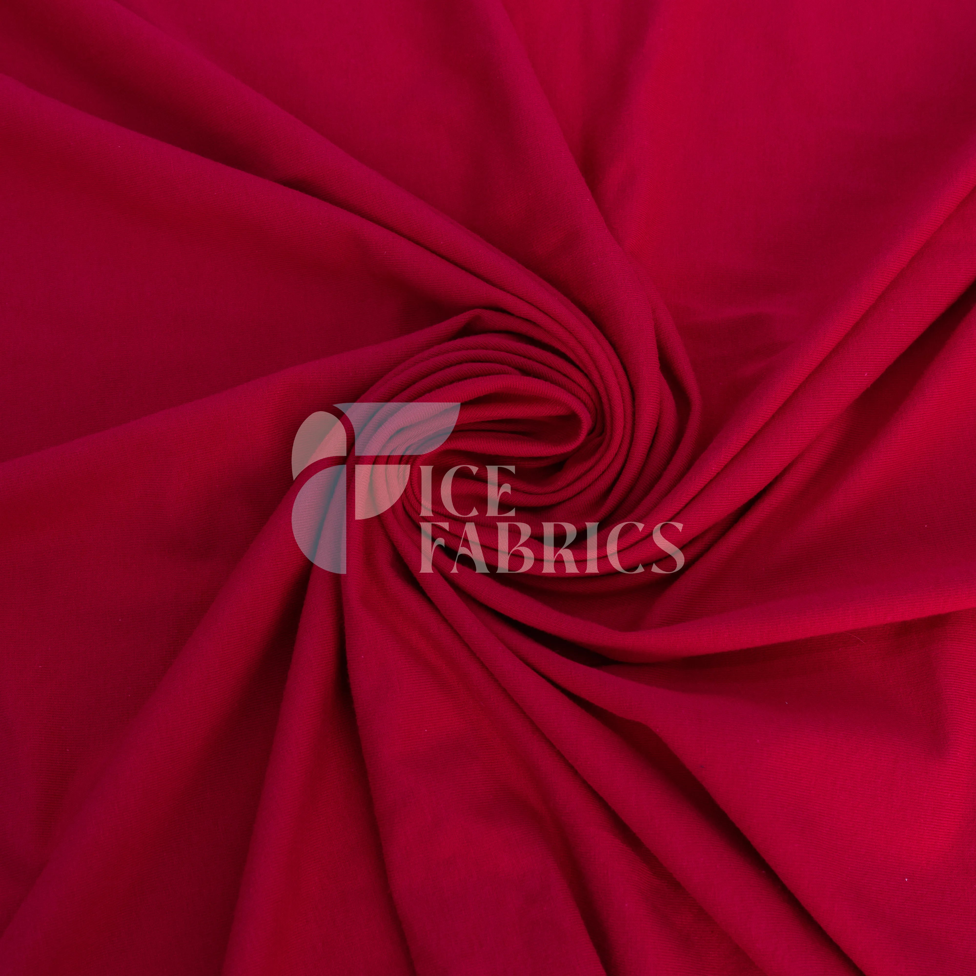 Red Cotton Spandex Jersey Fabric | FlexCot