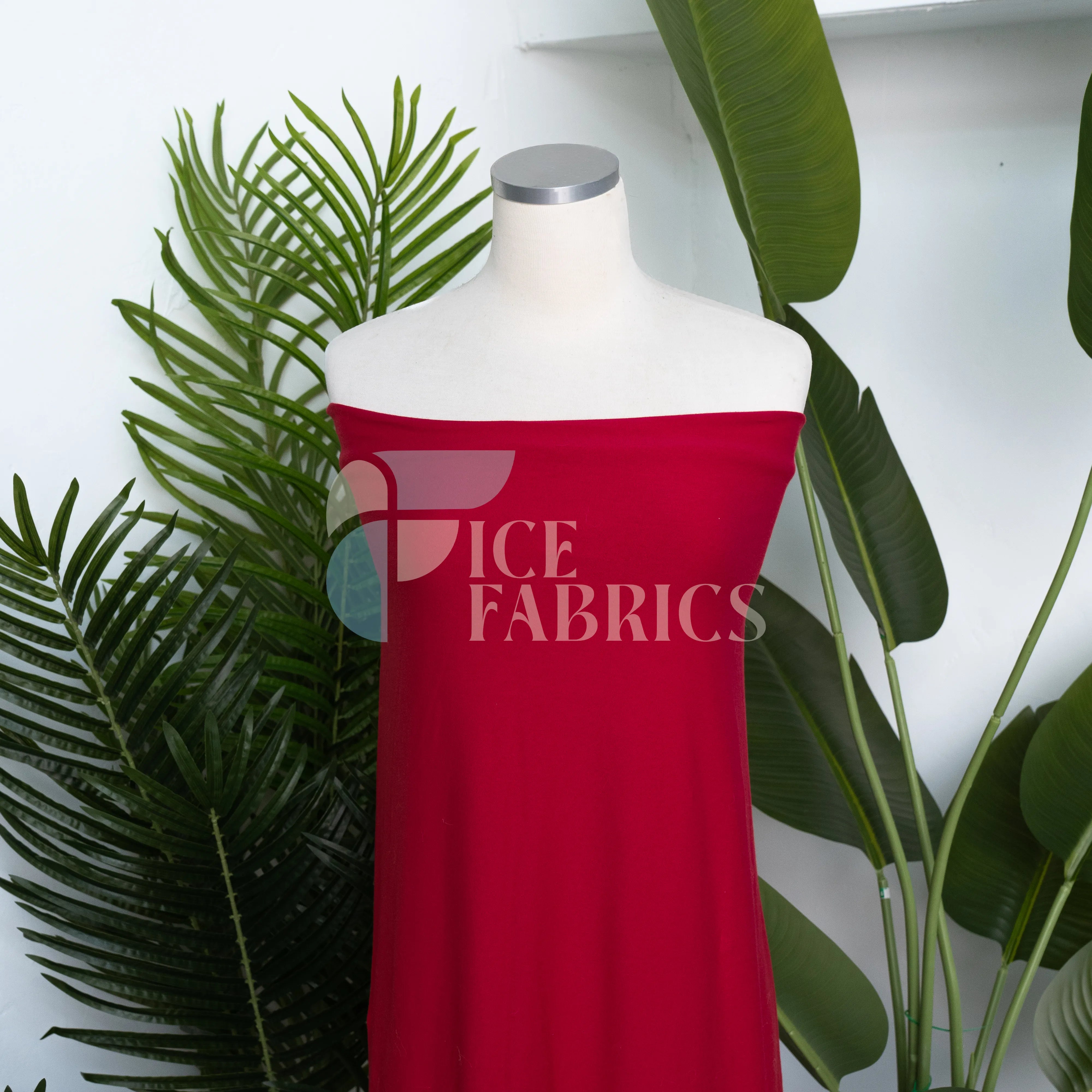 Red Cotton Spandex Jersey Fabric | FlexCot