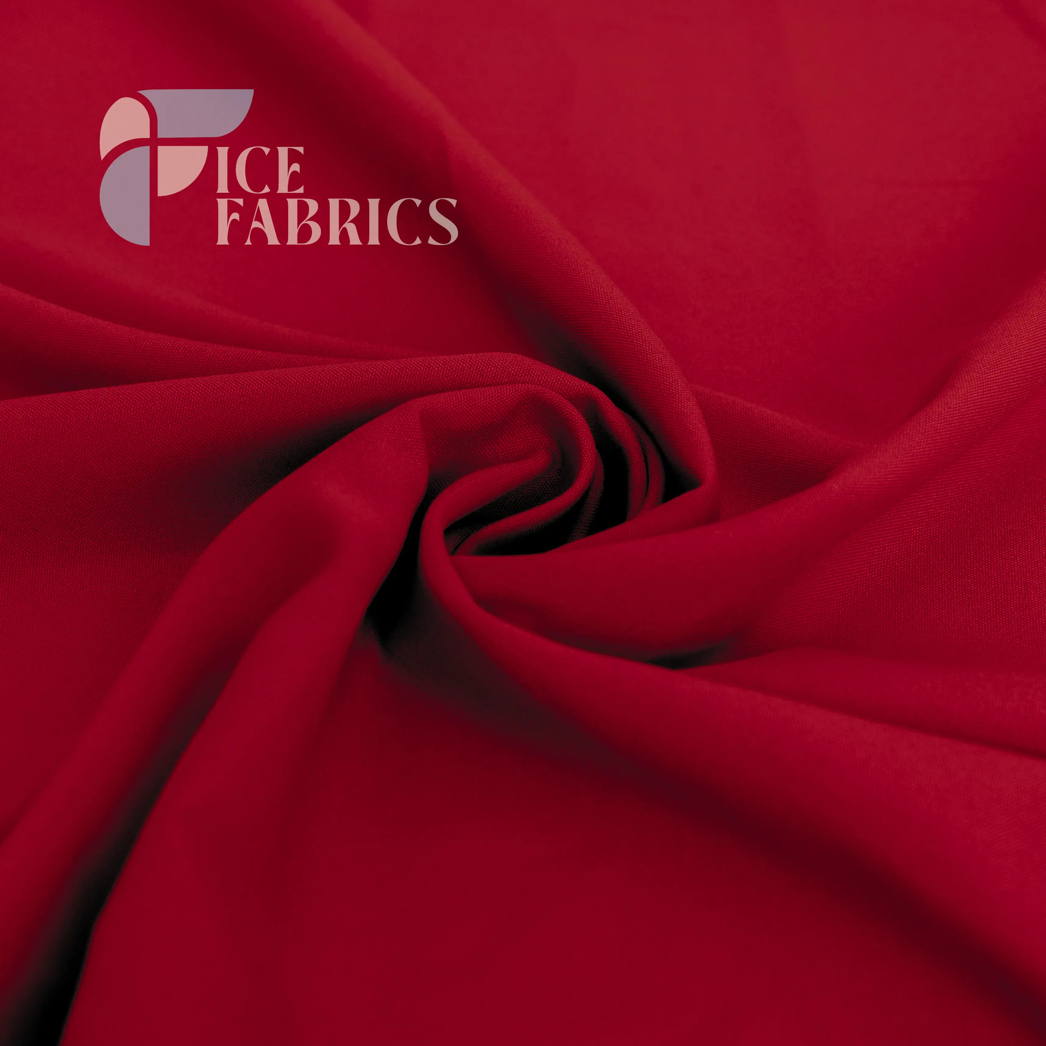 Red Solid Poly Poplin Fabric By The Yard