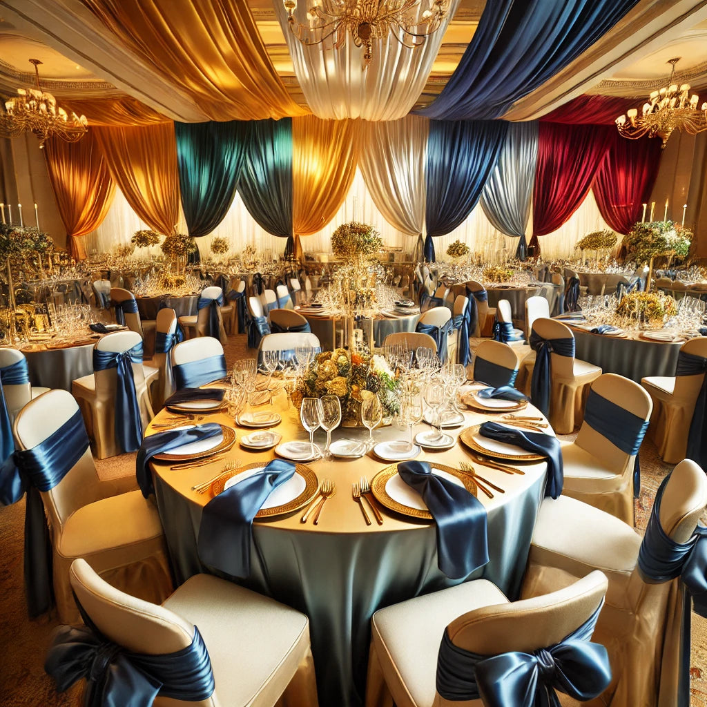 Reflective Liquid Crystal Silky Satin Fabric Decor