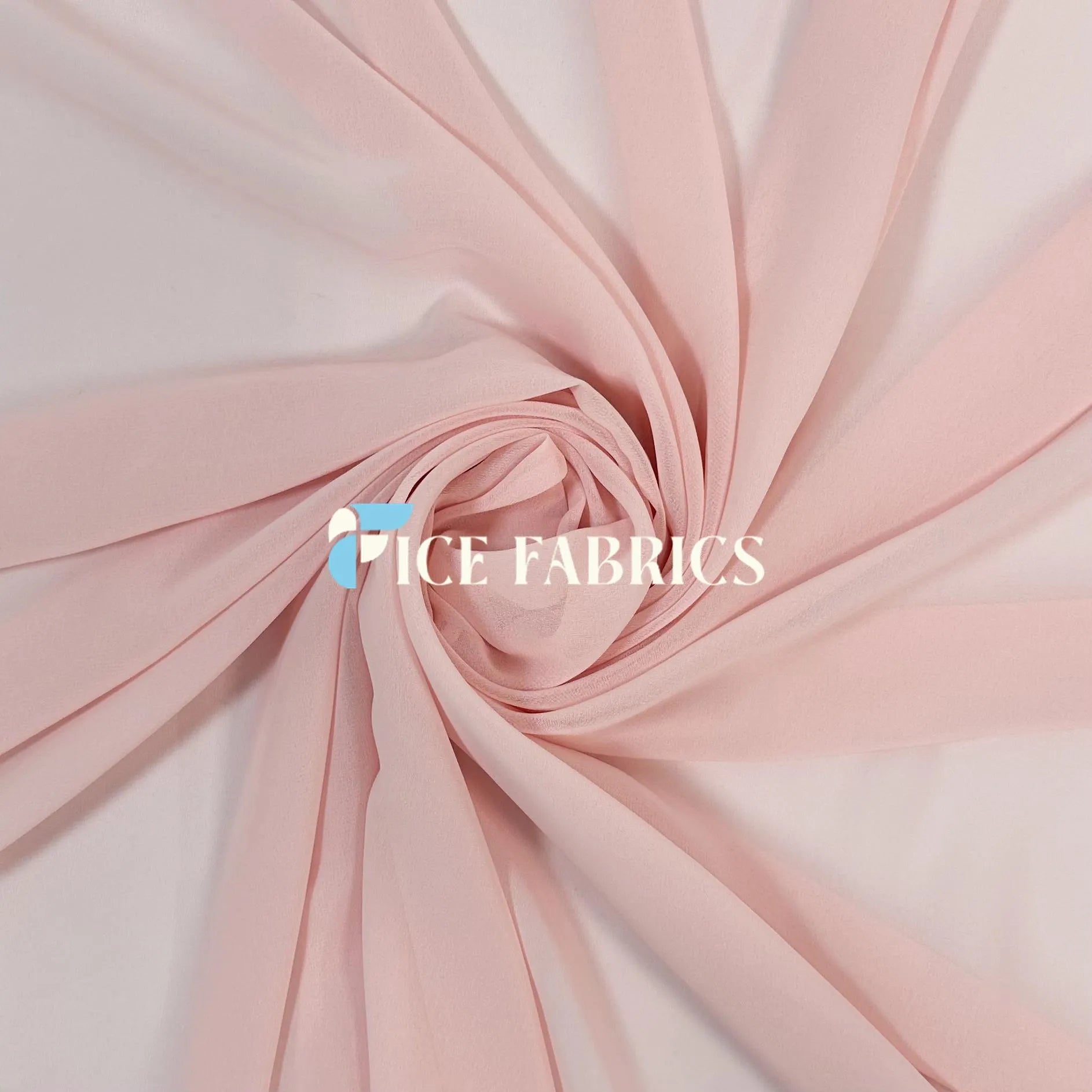 Rose Blush Mia Poly Sheer Chiffon Fabric